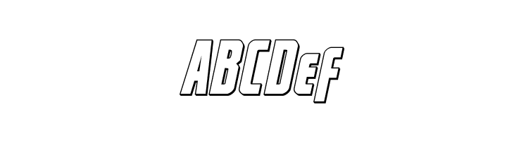 Captain Canaveral Outline Ital  Free Fonts Download