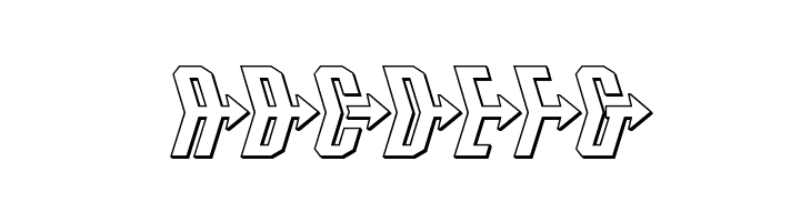 Crossbow Head Expanded 3D  Free Fonts Download