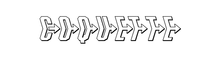 Crossbow Head Expanded 3D  Free Fonts Download