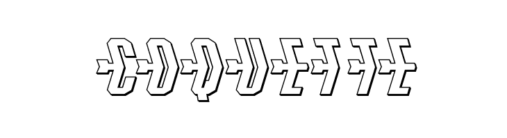 Crossbow Shaft Expanded 3D  Free Fonts Download