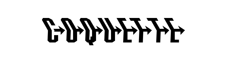 Crossbow Head Expanded Leftal  Free Fonts Download