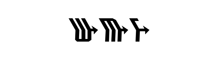 Crossbow Head Expanded Leftal  Free Fonts Download