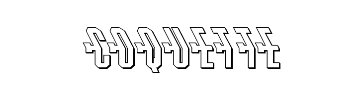 Crossbow Shaft 3D Leftalic  Free Fonts Download