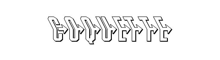 Crossbow Head 3D Leftalic  Free Fonts Download