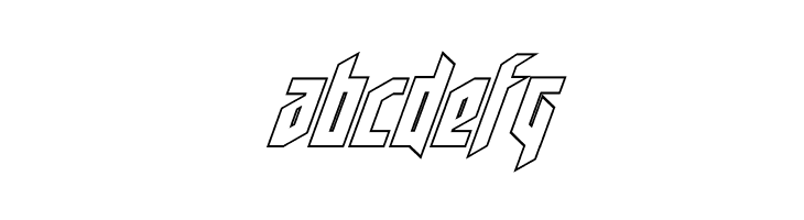 Deathshead Outline Italic  Free Fonts Download