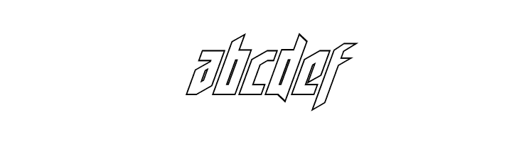 Deathshead Outline Italic  Free Fonts Download