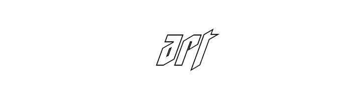 Deathshead Outline Italic  Free Fonts Download