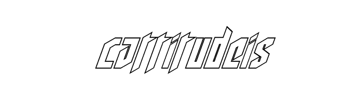 Deathshead Outline Italic  Free Fonts Download