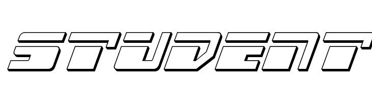 Escape Velocity 3D Italic  Free Fonts Download