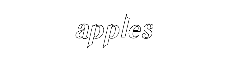 Garlic Outline Italic  Free Fonts Download