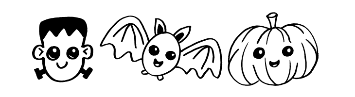 Cute Halloween Drawings  Free Fonts Download