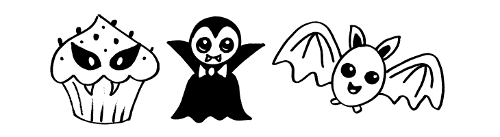 Cute Halloween Drawings  Free Fonts Download