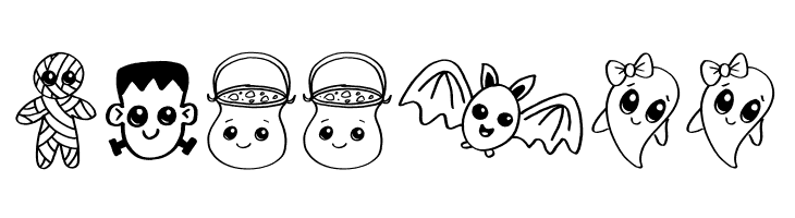 Cute Halloween Drawings  Free Fonts Download