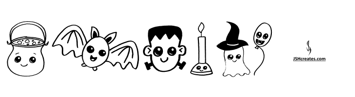 Cute Halloween Drawings  Free Fonts Download