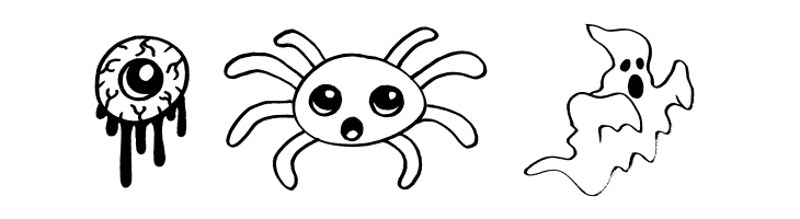 Cute Halloween Drawings  Free Fonts Download