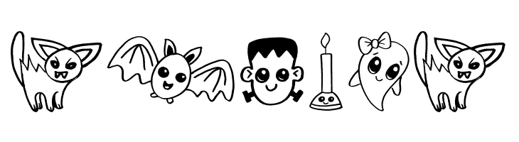 Cute Halloween Drawings  Free Fonts Download
