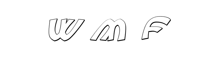 Ephesian 3D Italic  Free Fonts Download