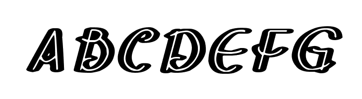 Stripes and Ribbons Italic  Free Fonts Download