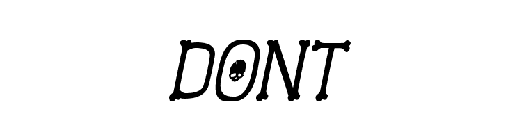 Spooky Skeleton Italic  Free Fonts Download