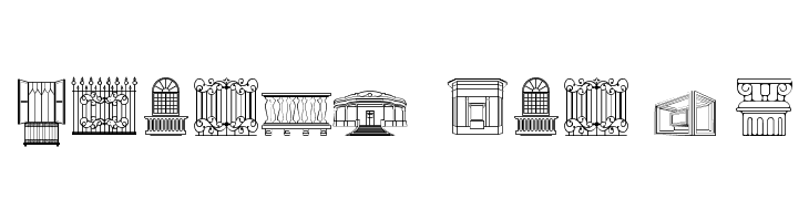 Iconos prado  Free Fonts Download