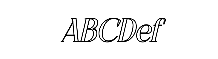 CHELON OUTLINE Italic  Free Fonts Download