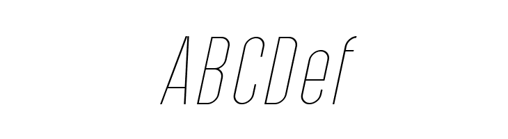 PostScriptum Thin Italic  Free Fonts Download