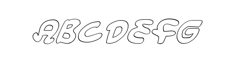 Magic Beans Outline Italic  Free Fonts Download