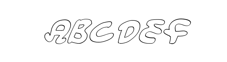 Magic Beans Outline Italic  Free Fonts Download