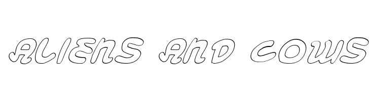 Magic Beans Outline Italic  Free Fonts Download
