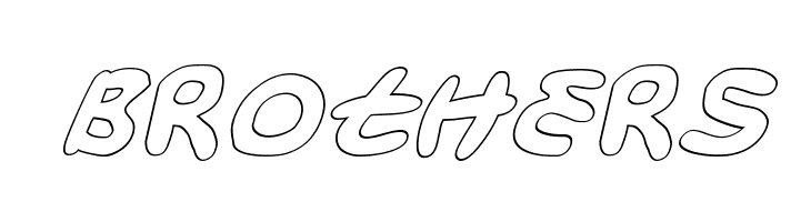 Magic Beans Outline Italic  Free Fonts Download