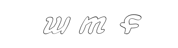 Magic Beans Outline Italic  Free Fonts Download