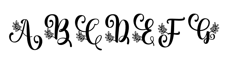 Albanian Olive Monogram 2  Free Fonts Download