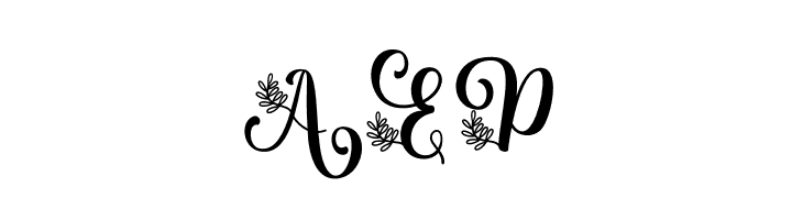 Albanian Olive Monogram 2  Free Fonts Download