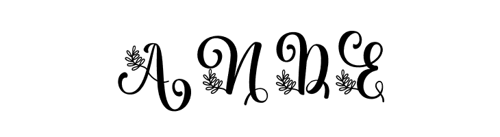 Albanian Olive Monogram 2  Free Fonts Download