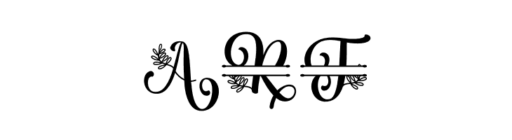 Albanian Olive Monogram 2  Free Fonts Download