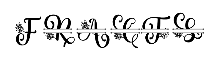 Albanian Olive Monogram 2  Free Fonts Download