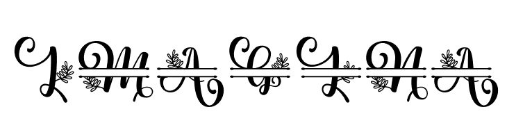 Albanian Olive Monogram 2  Free Fonts Download