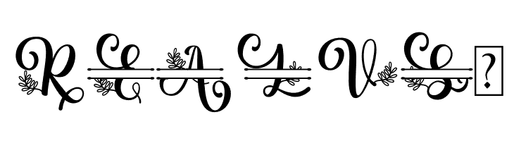 Albanian Olive Monogram 2  Free Fonts Download