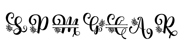 Albanian Olive Monogram 2  Free Fonts Download