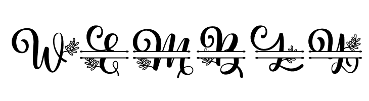 Albanian Olive Monogram 2  Free Fonts Download