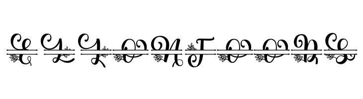 Albanian Olive Monogram 2  Free Fonts Download