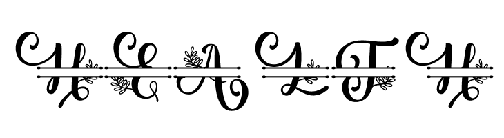 Albanian Olive Monogram 2  Free Fonts Download