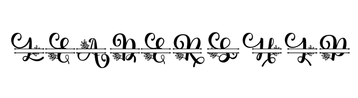 Albanian Olive Monogram 2  Free Fonts Download