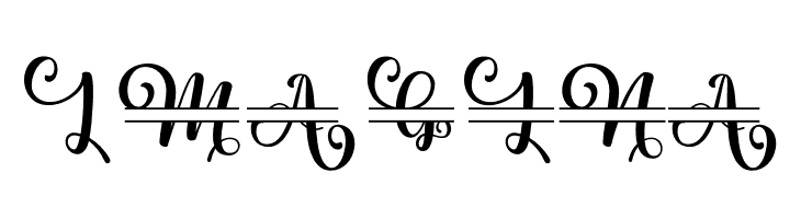 Albanian Olive Monogram 1  Free Fonts Download