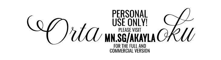 AkaylaScriptDecoPERSONALUSE  Free Fonts Download