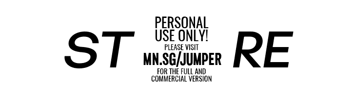 Jumper PERSONAL USE ONLY Light Italic  Free Fonts Download