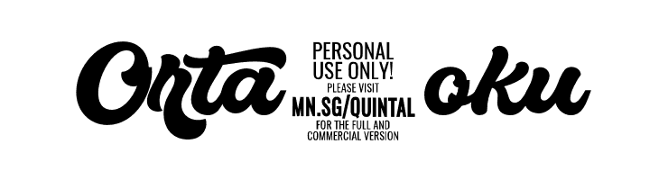 Quintal Script PERSONAL USE ONLY Regular  Free Fonts Download