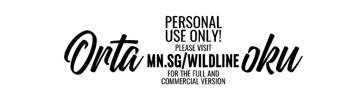 Wildline PERSONAL USE ONLY Regular  Free Fonts Download