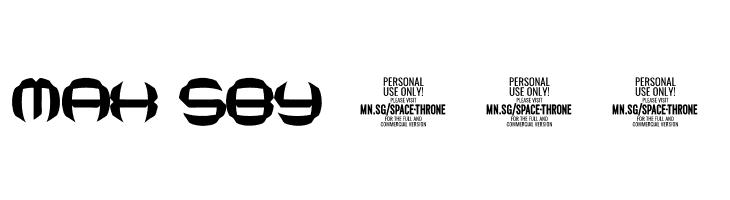 Space Throne PERSONAL USE ONLY Bold  Free Fonts Download