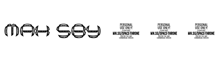 Space Throne PERSONAL USE ONLY Regular  Free Fonts Download